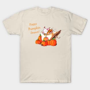 Pumpkin Spice Piggy (With Text) T-Shirt